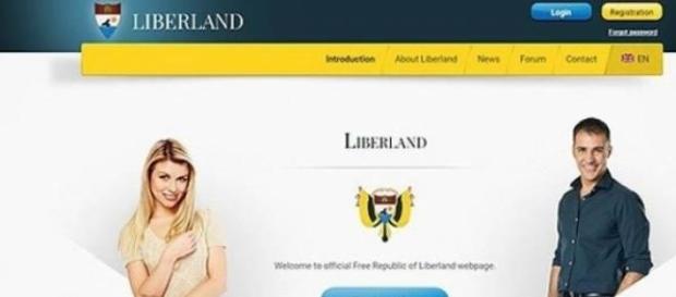 La page d'accueil du site web du Liberland. La page d'accueil du site web du Liberland.