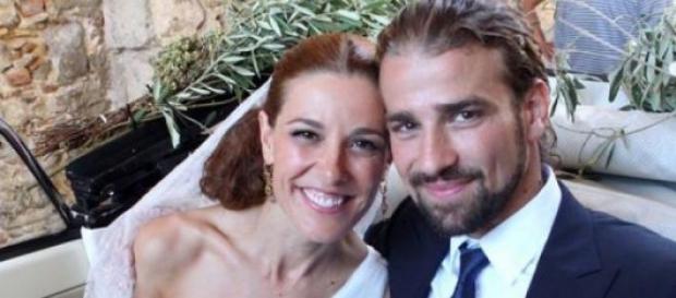Mario Biondo e Raquel nel giorno del matrimonio Mario Biondo e Raquel nel giorno del matrimonio