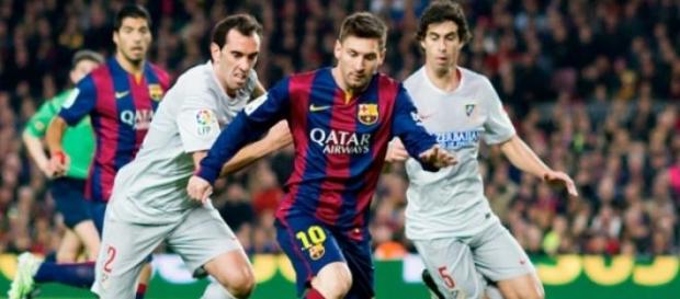 Messi durante un partido frente al Atlético Messi durante un partido frente al Atlético