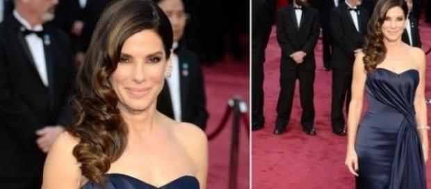 Sandra Bullock na passadeira vermelha dos Óscares Sandra Bullock na passadeira vermelha dos Óscares