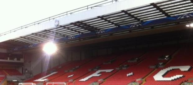 The Kop, una de las gradas del estadio de Anfield The Kop, una de las gradas del estadio de Anfield
