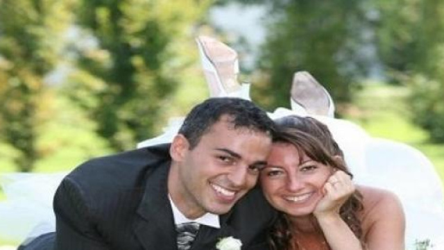 Carlo LIssi e la moglie al loro matrimonio.