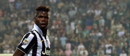 Paul Pogba  in azione allo Juventus Stadium