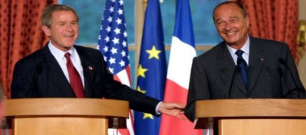 Jacques Chirac, G. W. Bush - CC BY Jacques Chirac, G. W. Bush - CC BY