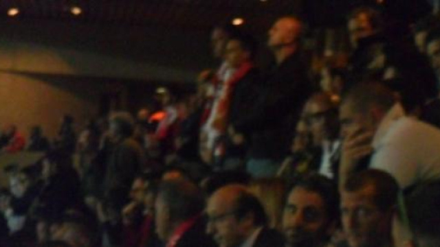 Luciano Moggi allo Stadio Louis II di Montecarlo