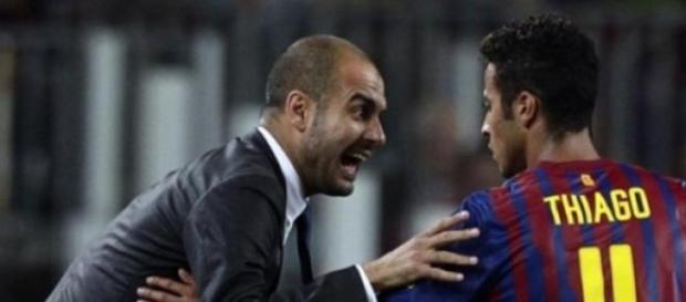 Guardiola e Thiago de regresso a Barcelona Guardiola e Thiago de regresso a Barcelona