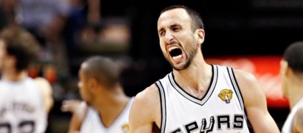 Manu festejando en su equipo, San antonio Spurs. Manu festejando en su equipo, San antonio Spurs.