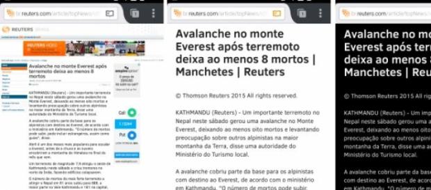 Reader Mode: customização feita pelo leitor Reader Mode: customização feita pelo leitor