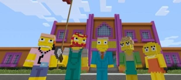A versão Simpsons para Minecraft A versão Simpsons para Minecraft