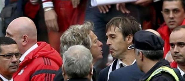 Lopetegui ameaçou agressão a Jesus com um murro. Lopetegui ameaçou agressão a Jesus com um murro.