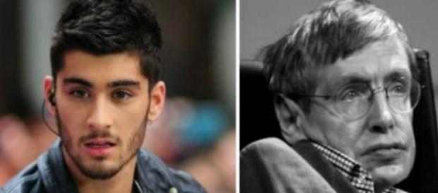 Il fisico Hawking e il cantante Zayn Malik Il fisico Hawking e il cantante Zayn Malik