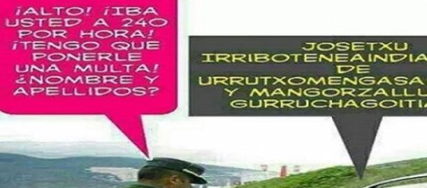 Chiste sobre los larguísimos apellidos vascos. Chiste sobre los larguísimos apellidos vascos.