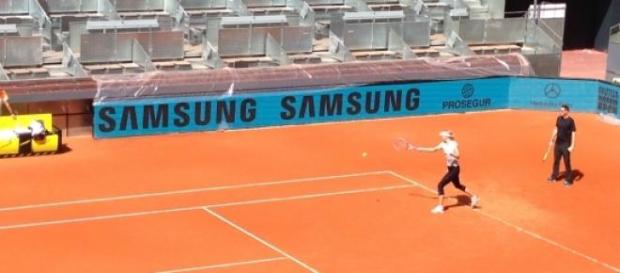 Maria Sharapova, entrenando en la Caja Mágica Maria Sharapova, entrenando en la Caja Mágica