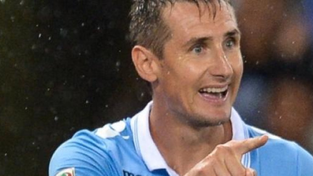 Un primo piano del bomber Klose