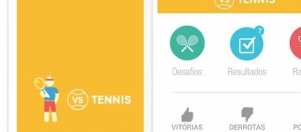 Aplicativo VsTennis | reprodução Aplicativo VsTennis | reprodução