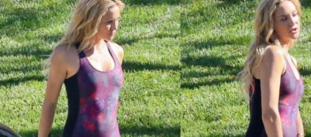 Kate Hudson com fato de treino muito revelador Kate Hudson com fato de treino muito revelador
