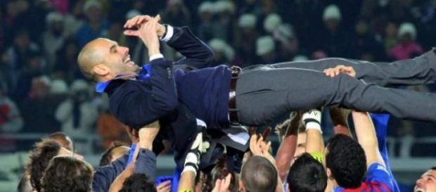 Pep Guardiola ganando en Barcelona Pep Guardiola ganando en Barcelona