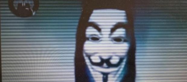 Foto: Videobotschaft Anonymous an Israel. Foto: Videobotschaft Anonymous an Israel.