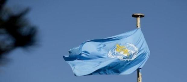 Le drapeau de l'Organisation Mondiale de la Santé Le drapeau de l'Organisation Mondiale de la Santé