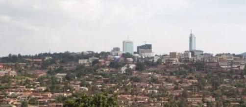 City center seen from the hills of Kigali 