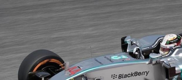 Lewis Hamilton in his Mercedes AMG W06 Hybrid Lewis Hamilton in his Mercedes AMG W06 Hybrid