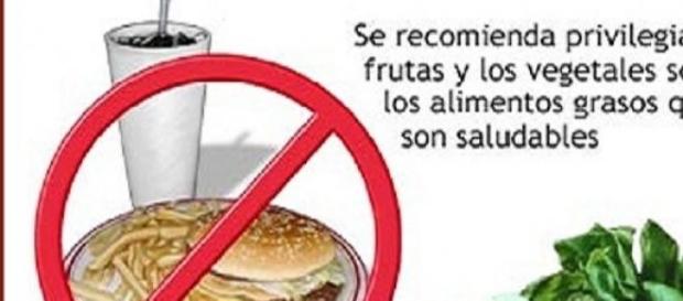 Menos grasas y más verduras. Menos grasas y más verduras.
