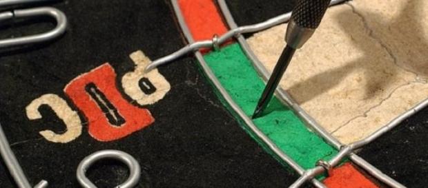 Night 13 action in the Premier League of darts Night 13 action in the Premier League of darts