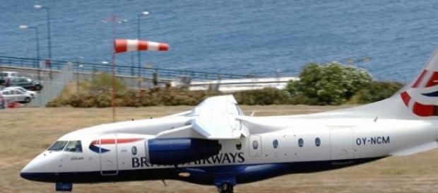 Chegada de um avião da British Airways à Madeira Chegada de um avião da British Airways à Madeira