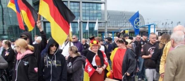 Foto der "Reichstagsstürmung" Foto der "Reichstagsstürmung"