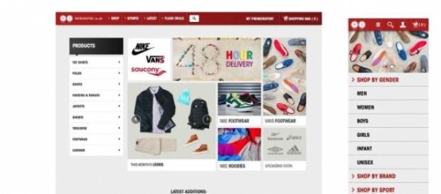 Immagine di un sito di e-commerce di abbigliamento Immagine di un sito di e-commerce di abbigliamento