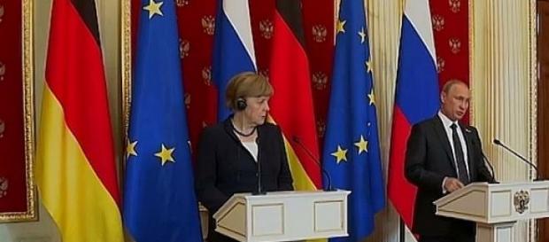 Merkel i Putin, 10 maja 2015, Moskwa Merkel i Putin, 10 maja 2015, Moskwa