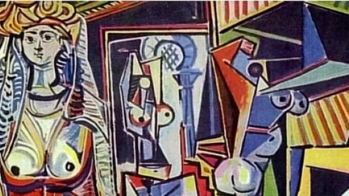 版画 Picasso: Archimedes Goddess Helena 1955 Picasso Makoto Woodblock Framed Archimedes Goddess Helena