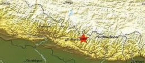 Pianta dell'epicentro del terremoto in Nepal.