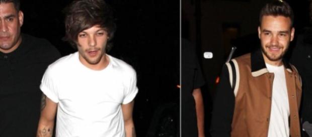 Louis Tomlinson e Liam Payne à saída Louis Tomlinson e Liam Payne à saída
