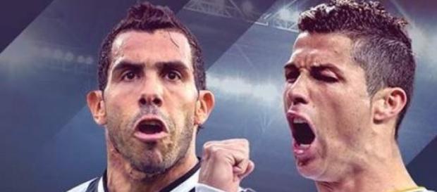 Tevéz y Ronaldo en un duelo de titanes Tevéz y Ronaldo en un duelo de titanes