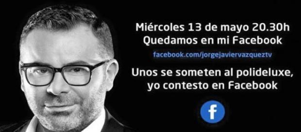 Tienes una cita con Jorge Javier en Facebook Tienes una cita con Jorge Javier en Facebook