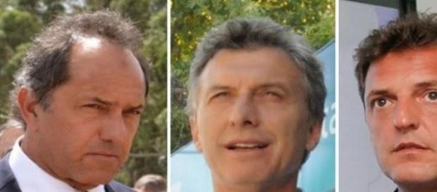 Daniel Scioli, Mauricio Macri y Sergio Massa Daniel Scioli, Mauricio Macri y Sergio Massa