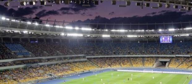 La rencontre a lieu au Stade Olympique de Kiev La rencontre a lieu au Stade Olympique de Kiev