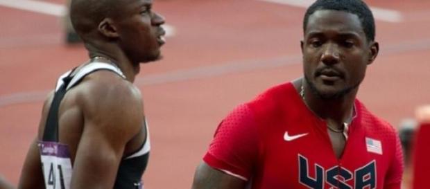 Gatlin (right) is among the stars expected in Doha Gatlin (right) is among the stars expected in Doha