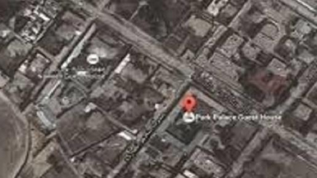 Foto satellitare della zona dell''attentato.
