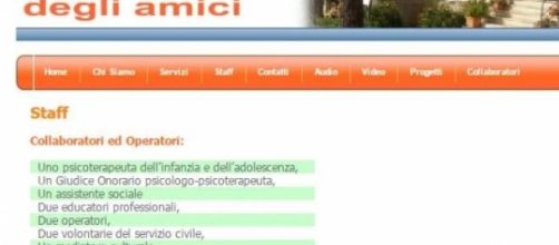 Lo staff della casa famiglia dal sito online