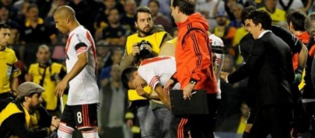 Leonel Vangioni muy afectado por el gas tóxico Leonel Vangioni muy afectado por el gas tóxico