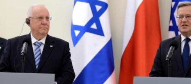 Reuwen Riwlin i Bronisław Komorowski Reuwen Riwlin i Bronisław Komorowski
