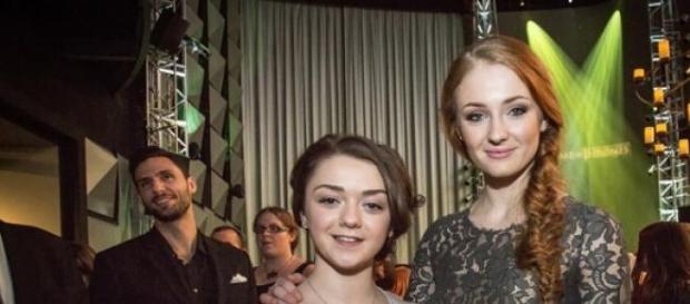 Maisie Williams and Sophie Turner. Maisie Williams and Sophie Turner.