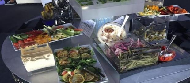 Food was designed by chef Wolfgang Puck. Food was designed by chef Wolfgang Puck.