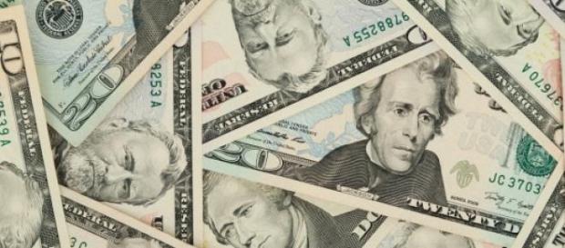 Nota de 20 dólares com o rosto de Andrew Jackson Nota de 20 dólares com o rosto de Andrew Jackson