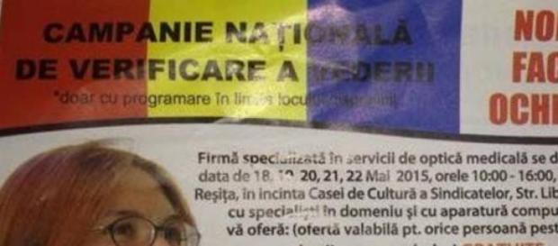 Campanie națională de verificare a vederii fără dr Campanie națională de verificare a vederii fără dr