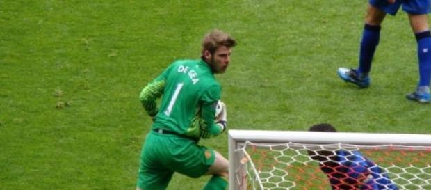 De Gea en un partido de fútbol De Gea en un partido de fútbol