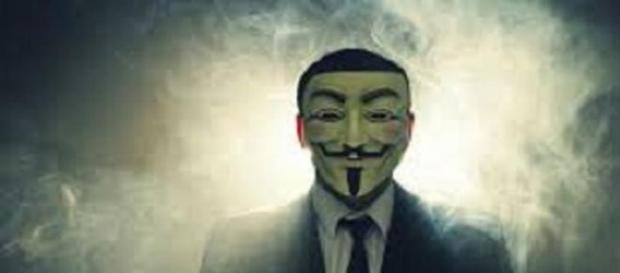 Maschera simbolo dei partecipanti ad Anonymous. Maschera simbolo dei partecipanti ad Anonymous.