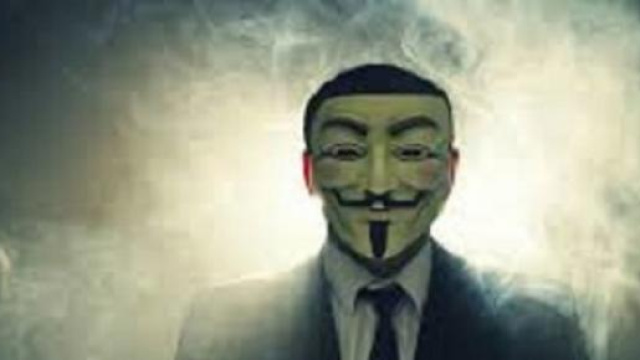 Maschera simbolo dei partecipanti ad Anonymous.